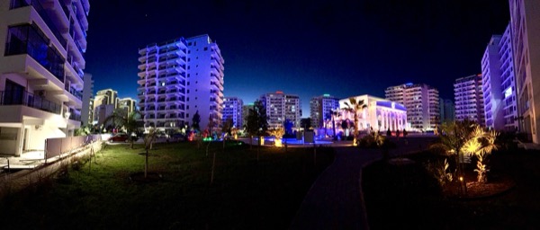 Resort panorama at night
